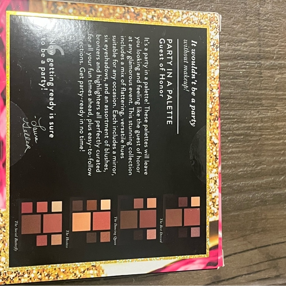 Laura teller party in a palette